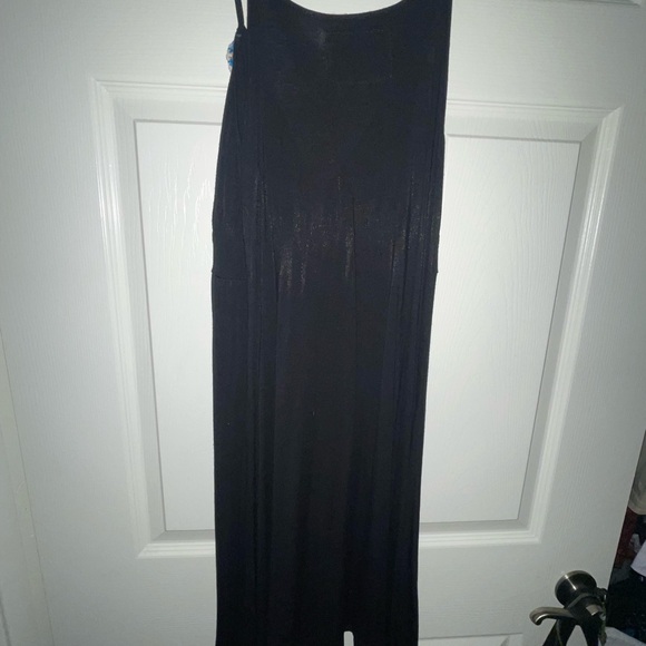 Soul Revival Black Midi Dress with Turquoise and Brown Accents - Picture 3 of 4